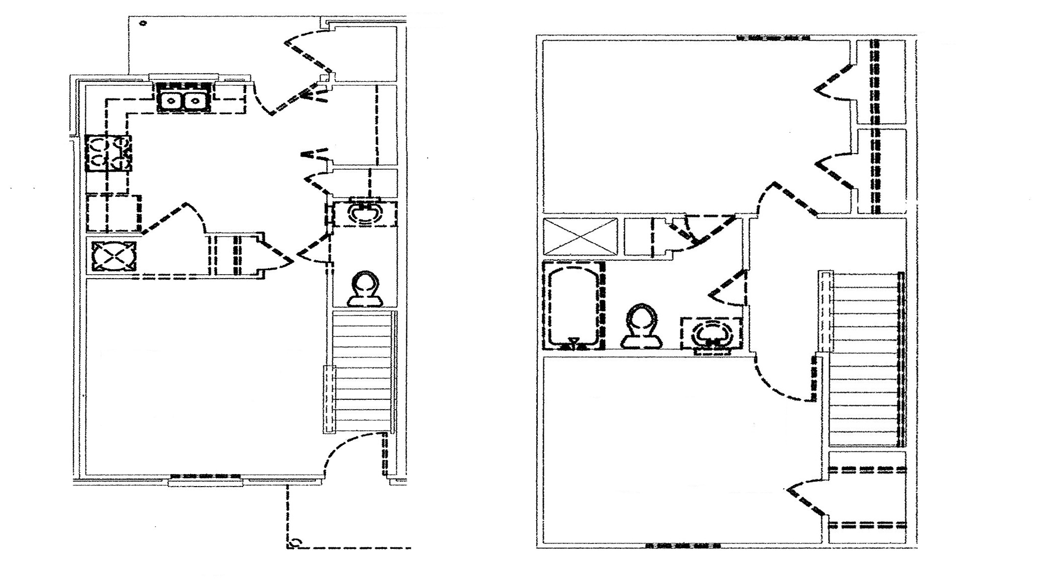 Floor plan for 2 beds, 1.5 baths